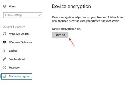 encryption bitlocker turn on.